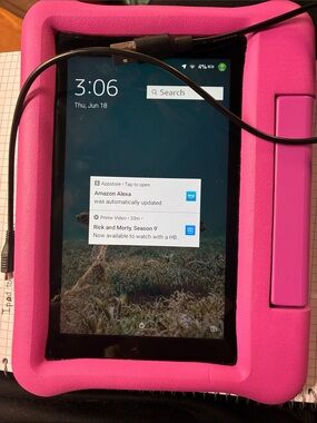 Pink Kids 7” Display Fire/Android Tablets - Protective Foam Cover